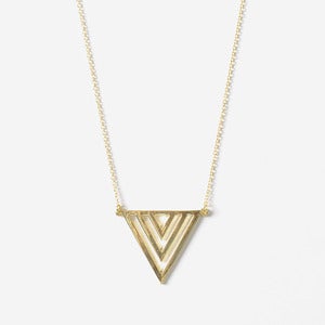 Image of Gold Triangle Pendant Necklace