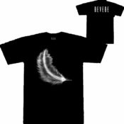 Image of T-Shirt 'Feather' BLACK/WHITE [New Design]