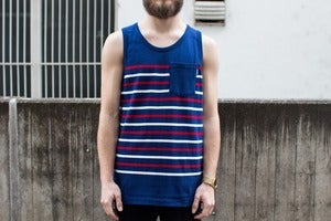 Image of Undefeated - Stripe Tank (Navy)