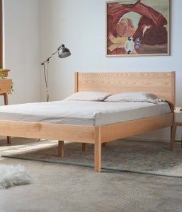 Image of Red Oak Queen Bed Frame