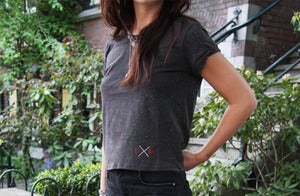 Image of Dailymovement Spring/Summer '13 Women's Speckled Cropped Top [Black]