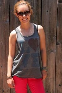 Image of love - flowy racerback tank top - dark grey