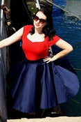 Image of Navy Blue Circle Skirts 