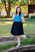 Image of Black cotton sateen circle skirts! 
