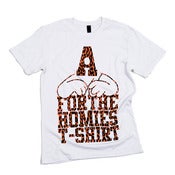Image of FOR THE HOMIES - ANIMAL PRINT LOGO TEE (WHITE)