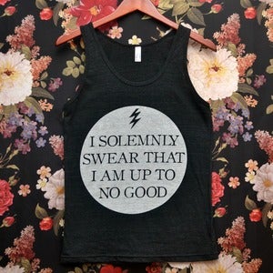 Image of Tri-Blend 'I Solemnly Swear That I Am Up To No Good' Tank Top