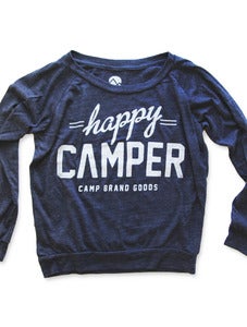 Image of HAPPY CAMPER SLOUCHY PULLOVER | ECO NAVY