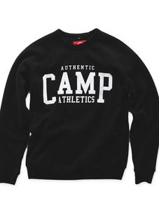 Image of CAMP ATHLETICS CREWNECK SWEATSHIRT | TRI-BLACK
