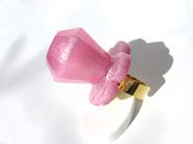 Image of Strawberry Marshmallow Pearl Heart Pop ring