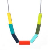 Image of Rectangle Silicone Bead Necklace - Leah