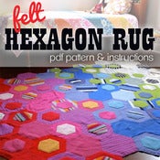 Image of Felt Hexagon Rug PDF Pattern & Instructions