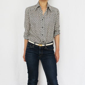 Image of Chemise imprimée noire et blanche