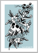 Image of Mo Coppoletta’s Dagger and Skull limited edition screen print.
