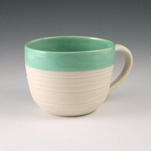 Image of Groove Mug in Mint Green