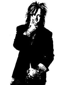 Image of nikki sixx canvas painting