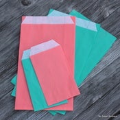 Image of Sachets unis abricot et vert d'eau - minis ou moyens