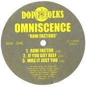 Image of OMNISCENCE "RAW FACTORS"  ***SOLD OUT***