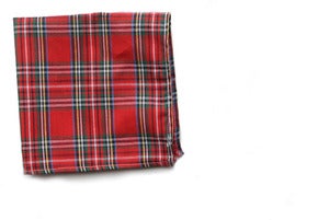Image of Red Plaid Pocket Square