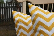 Image of Corn Yellow Decorative Pillows Chevron For the Nursery