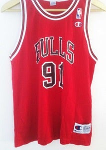 Image of Vintage Champion Rodman Jersey - Red