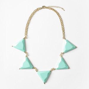 Image of Turquoise Triangle Bib Necklace