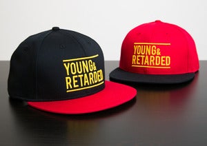 Image of Young & Retarded Snapback Hat (Black)