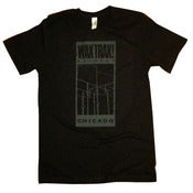 Image of WAX TRAX! RECORDS T-Shirt/Original Wire Logo (Dark Gray)