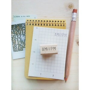 Image of *new AM//PM rubber stamp