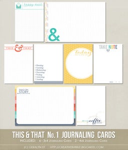 Image of *NEW* This & That No.1 Journaling Cards (Digital)
