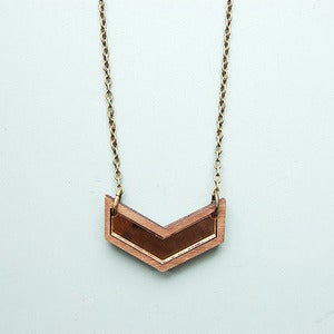 Image of Mini Chevron Necklace in Gold by Nylon Sky 