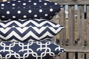 Image of Navy Pillow Cushions Covers