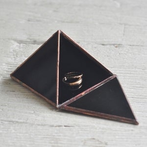 Image of Black Glass Pyramid Display Box, small