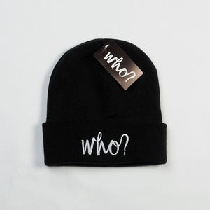 Image of BLACK LOGO BEANIE 