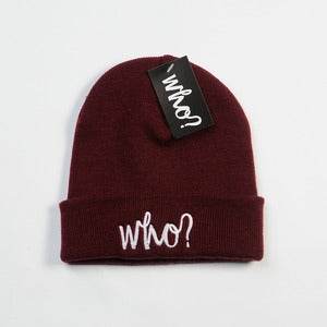 Image of MAROON LOGO BEANIE 