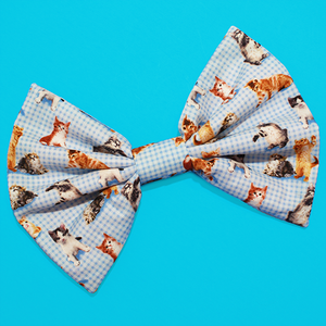 Image of HUGE Blue Kitty Hair Bow (Limited Edition)