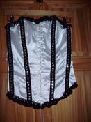 Image of Excellent UK 8 / 10 Satin Basque as new Vintage style