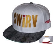 Image of The "Finally Infamous" 2.0 (Big Sean) White Snakeskin w/Leather Strap Back Hat by Joe Rocken