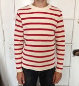 Image of Motorcycle Sweater RED/WHT