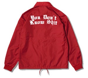 Image of "You Don't Know Shit" Coaches Jacket Red
