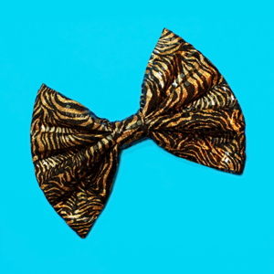 Image of HUGE Metallic Zebra Hair Bow