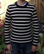 Image of Motorcycle Sweater BlK/WHT