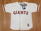 Image of Vintage New York Giants Starter Old Timers Coopertown Baseball Jersey