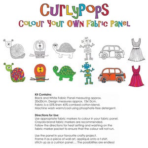 Image of Colour Your Own Fabric Panel