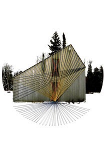 Image of Original hand threaded art work: "Forward"