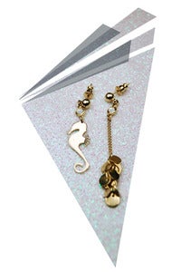 Image of Boucles d'oreilles champagne <br> SEAHORSE