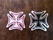 Image of chain stitch iron-cross patch