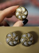 Image of 1" Gold & Pearl Swirl Plugs!