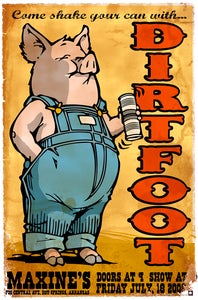 Image of Dirtfoot Poster - Maxines - Pig with Shaker
