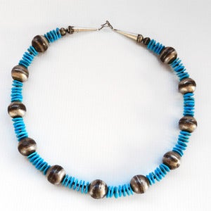 Image of Garnet and Turquoise Necklace