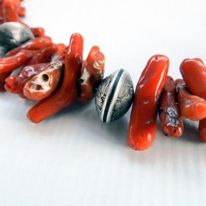 Image of Vintage Coral Liberty Dime Necklace